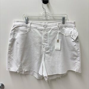 NWT Good American Good 90s Short White Jean Shorts